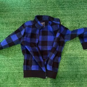 Blue and Black Abercrombie and Fitch jacket